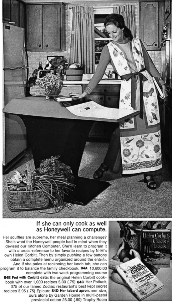 vintage ad for kitchen computer
